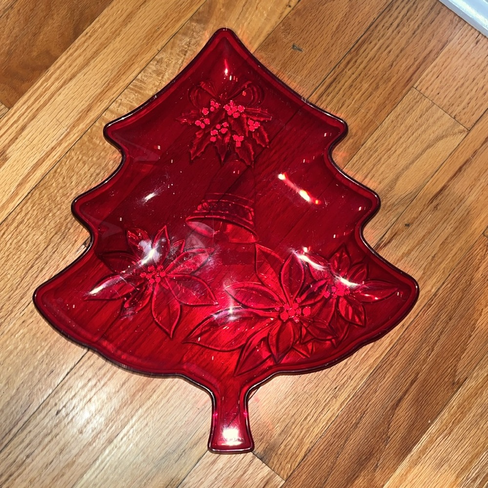 Christmas tree plastic tray for cookies candies crackers nut cheese plate